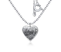 Heart Shaped Silver Kids Necklace SPE-3891